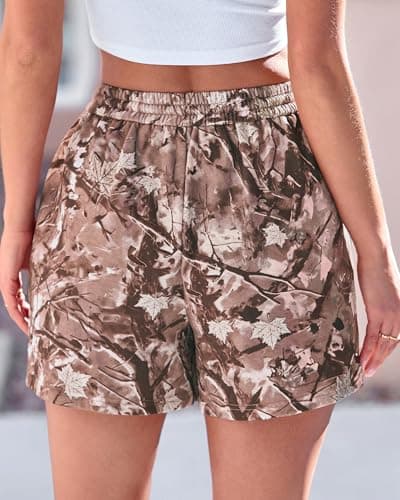 BTFBM Casual Floral Shorts for Women Beach Fashion Pajama 2026 Summer Outfits Lounge Sleep Y2K Beach Bottoms view 5