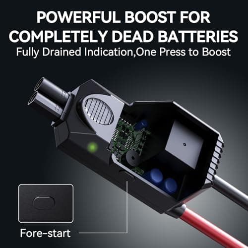 S ZEVZO ET05 Jump Starter 5000A Portable Car Jump Starter Battery Pack (7.2L Gas/ 5.5L Diesel), 51.8Wh 12V Jump Box with USB Ports, LCD Display and 3 Modes Flashlight view 5