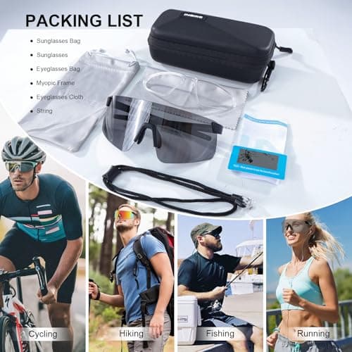 INBIKE Cycling Glasses for Men&Women, Polarized UV400 Protection Sports Sunglasses,TR90 for Road/Mountain Bike,Fishing view 6