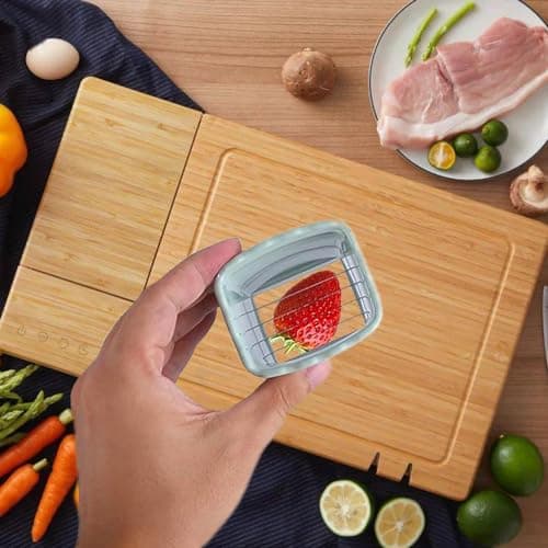 Stainless Steel Strawberry Slicer - Mini Fruit & Egg Slicer Cup - Portable Kitchen Tool view 6