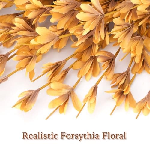 26 Inch Fall Wreath for Front Door, Autumn Thanksgiving Decor | Artificial Wreath for Porch Window Wall Fireplace Entryway Farmhouse Indoor Outdoor view 3