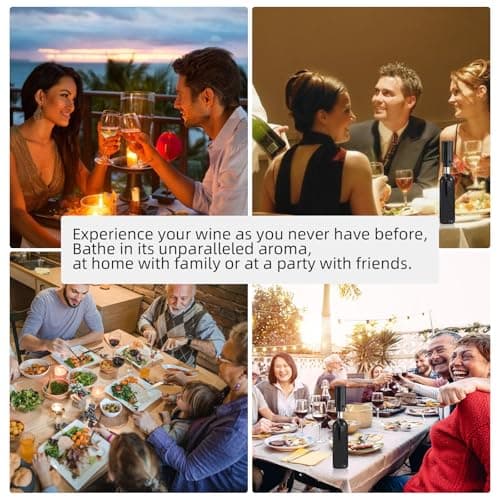 AREYCVK Wine Aerator Electric Wine Decanter Automatic Wine Aerator, Wine Dispenser Wine pourer with USB Rechargeable,Wine Lover for women&Men(Black-ABS) view 6