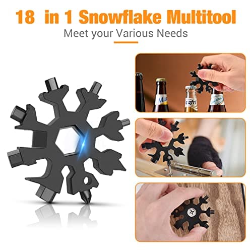 WEARXI Stocking Stuffers for Men, Gifts for Men 18 in 1 Snowflake Multitool view 5