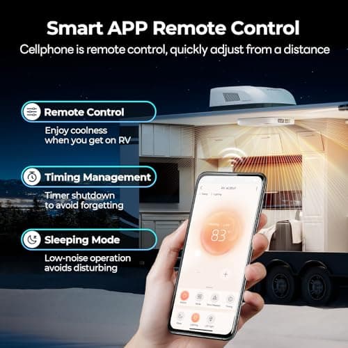 FOGATTI RV AC Unit 16K BTU, with heat pump and Cooling, with WiFi and Remote Control, Quiet AC, Low Profile Rooftop Air Conditioner RV Easy Install Non-Ducted, White, InstaCool Ultra view 4