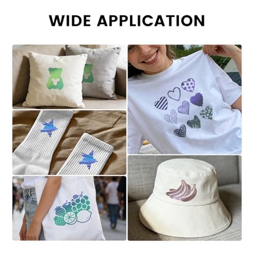 MEVOREW Chameleon HTV Heat Transfer Vinyl 12" x 6ft Iron On Vinyl for T Shirts, Chameleon Vinyl Gradient Change Color PU HTV Roll for Cricut, Silhouette Cameo (Purple to Brown) view 6