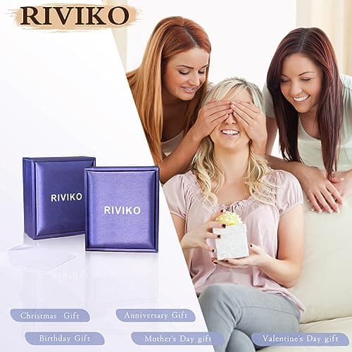 RIVIKO Birthstone Bracelets for Women,925 Sterling Silver Gold Plated Dainty Women Charm Link Bracelet,Adjustable Anniversary Jewelry Chrismas Birthday Mothers day Gifts for Mom Her Wife Friend Lady view 6