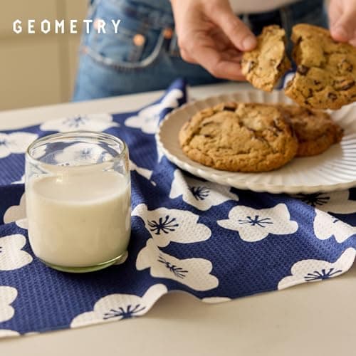 GEOMETRY Kitchen Tea Towels - Quick Dry Microfiber Dish Towels for Kitchen Every Bloom, 18" x 30" 2 Pack view 2