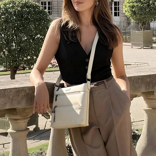 Kiss Sea Womens Crossbody Purse Leather Travel Crossbody Bag with Tassel and Adjustable Strap view 3