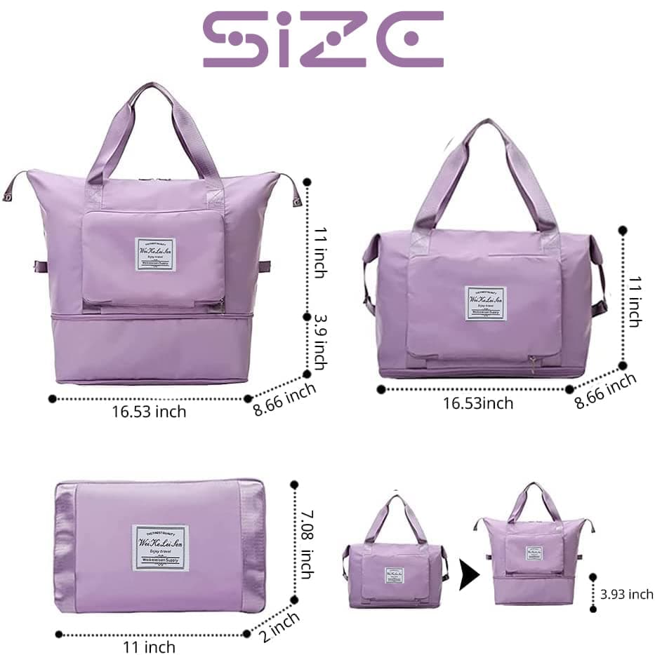 AYWVRBST Extra Large Capacity Foldable Travel Bag,Gift,Dry and Wet Separation Multifunctional Sports Shoulder Bag view 6