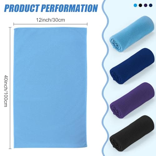 NUOYEE 4 Pack Cooling Towels Wrap for Neck Face,Ice Cold Towel Rags Quick Dry for Gym Fitness Yoga Tennis Cycling Running Hiking Workout Sweat(Multicolor-02) view 2