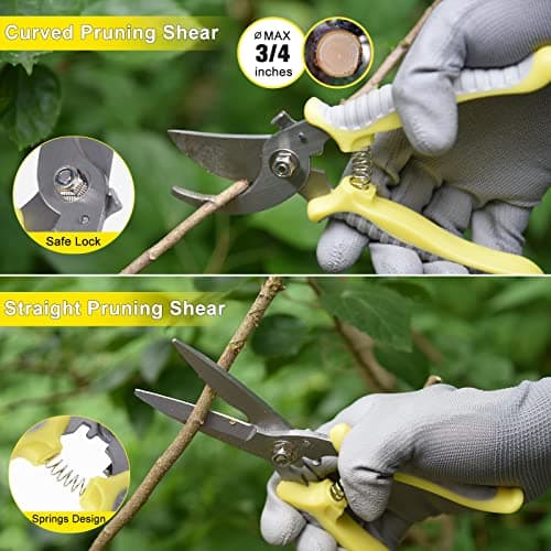 Garden Tool Set, Carsolt 10 Piece Stainless Steel Heavy Duty Gardening Tool Set for Digging Planting Pruning Gardening Kit with Durable Bag Gloves Gift Box Ideal Garden Gifts for Women Men view 5