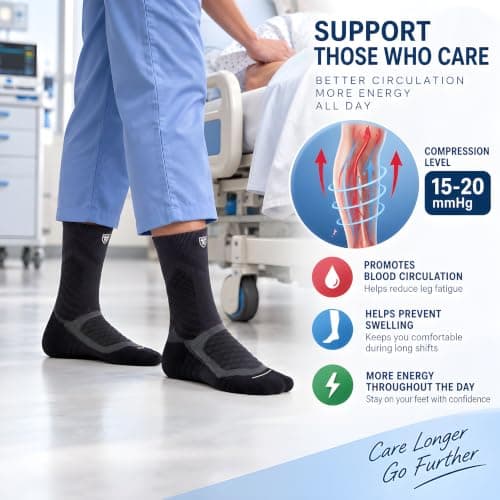 Mens Compression Socks Size 9-12, Thick Padded Cotton Basketball Socks view 3