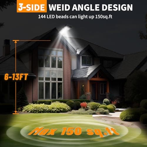 MATEPLUS Solar Lights Outdoor Waterproof 2 Pack, 6500k Solar Flood Light Dusk to Dawn, Solar Street Lights with Motion Sensor & Remote Control, LED Solar Parking Lot Lights for Yard, Ground, Garden view 4