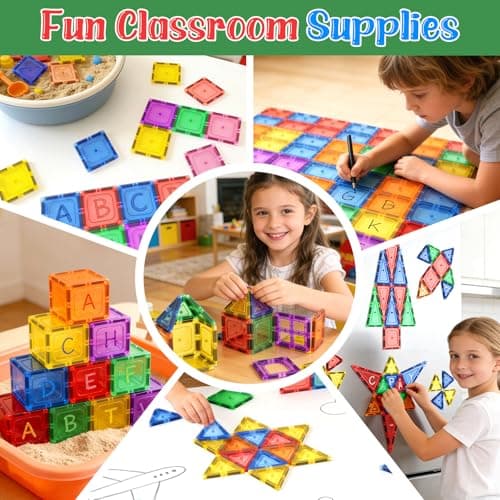 Magnetic Tiles Starter Set - Classroom Must Haves STEM Toys for Kids Age 3+ view 5