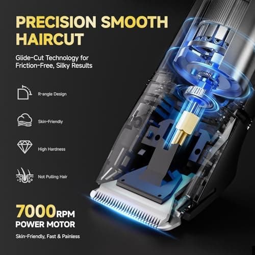 3-in-1 Body Groomer & Beard Trimmer for Men, Nose Ear Hair Trimmer Kit Manscape Pubic Hair Shaver with Charging Dock, Waterproof Wet/Dry Electric Body Trimmer for Sensitive Skin view 3