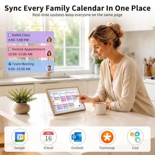 VEJLD
Digital
Calendar
10.1"
Smart
Family
Planner
Electronic
Touch
Screen | Calendar Sync, Interactive Chore Chart with Rewards, Meal Planner, To-Do List, Electronic Photo Frame, Desk Stand Included view 2