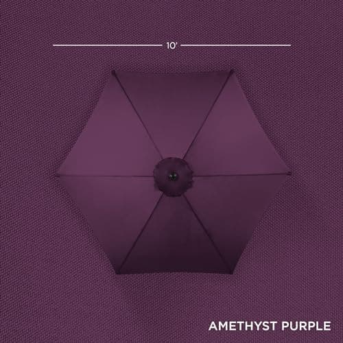 Best Choice Products 10ft Outdoor Table Compatible Steel Polyester Market Patio Umbrella w/Crank and Easy Push Button Tilt view 4