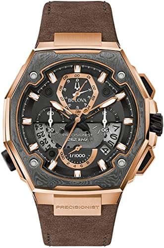 Bulova Men's Precisionist X Chronograph Special Edition Brown Leather Strap Watch | 44.5mm | 98B356