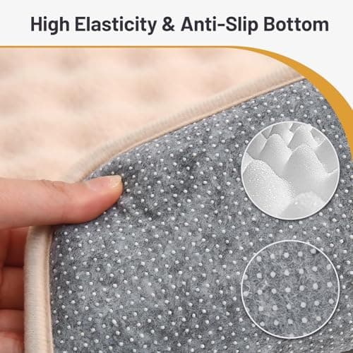 Dog Bed Mat, Soft Foam Dog Crate Pad for Small Medium Dogs, Stylish Bone-Shaped, Anti Slip & Washable Pet Floor Mat Puppy Bed for Crates, Kennel view 4