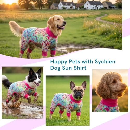 Sychien Dog Sun Shirt Breathable Mesh UPF 50+ UV Protection Summer Pet Apparel Quick Dry Lightweight Stretchy Soft Dogs Cooling Vest for Small Medium Large Dogs, Mixed Color, S view 6