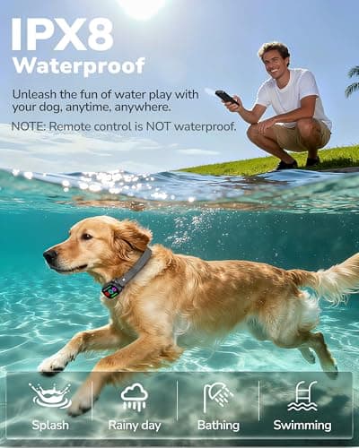 Canivix Dog Shock Collar with Remote Control, 3300FT Dog Training Collar with Beep/Vibration/Shock, Security Lock, IPX8 Waterproof Ecollar Rechargeable for Medium Large Dogs view 4