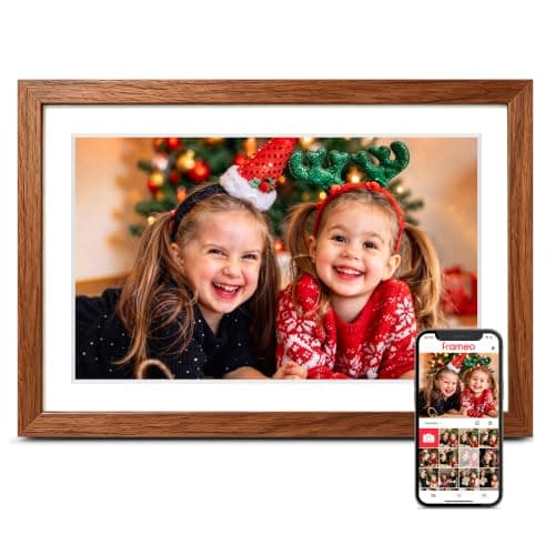 Frameo 10.1'' Digital Picture Frame WiFi, Electronic Photo Frame 32GB | 1280*800 HD Touch Screen Photo Digital Frame for Wall, Share Photo Video, Gifts for Mom, Anniversary House Warming Gifts — image 1