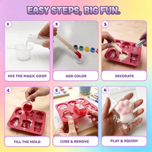 Taba Squishy Making Kit for Kids - DIY Squishy Maker Craft Kit | Make Your Own Squishy Kit - Squishies Craft Kits and Christmas Birthday Gifts for Girls 6 7 8 9 10 11 12 Year Old view 2