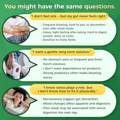 GREENPEOPLE Digestive Enzymes for Women & Men - Gentle Gut Health & Cleanse Capsule with Slippery Elm, Chlorophyll, Spirulina, Probiotics Complex - Complete Sensitive Gut Supplement 60 Ct 30 Days Use view 6