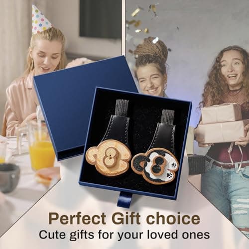 2Pcs Magnetic PU Leather Bookmarks Gift Box, Cute Cat Book Marks for Reading Women, Magnetic Bookmark Set with Double-Sided Magnets, Book Club Gifts for Women, Bookish Gifts view 5