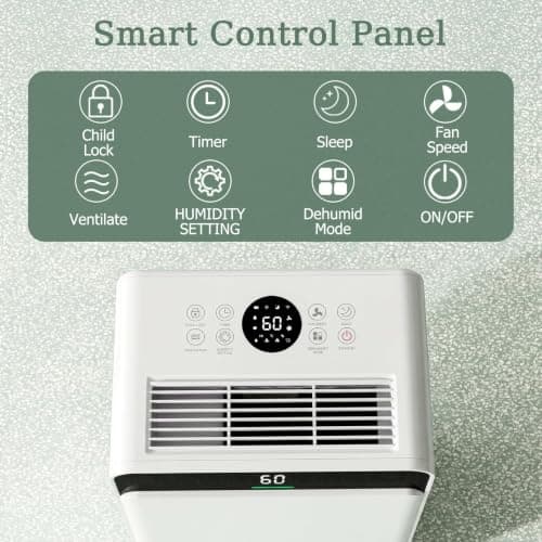 Ludatido Max 35 Pints Up to 2,000 Sq.Ft dehumidifier for Home & Basement | 2026Upgraded Intelligent compressor,0.56 Gallon Water Tank, with Drain Hose, Efficient Humidity Control for Large Spaces view 2