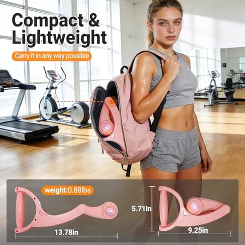 SOHIDAS Arm Workout for Men and Women Weighted Ropeless Battle Rope for Home Gym Arm Trainer Workout Fitness Equipment 360° Hand-Crank Forearm Trainer for Full-Body HIIT, Low-Impact Aerobic Training view 2