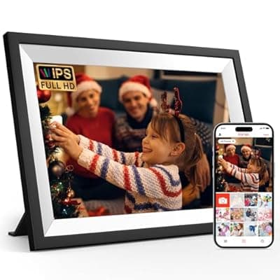 Frameo 10.1 inch WiFi Digital Picture Frame, IPS Touch Screen Smart Cloud Digital Photo Frame with 32GB Storage, Auto-Rotate, Wall-Mounted, Slideshow, Share Photos/Videos Instantly via Frameo App