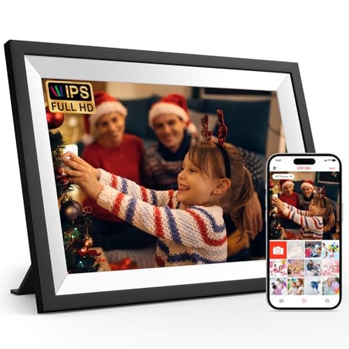 Frameo 10.1 inch WiFi Digital Picture Frame, IPS Touch Screen Smart Cloud Digital Photo Frame with 32GB Storage, Auto-Rotate, Wall-Mounted, Slideshow, Share Photos/Videos Instantly via Frameo App — image 1