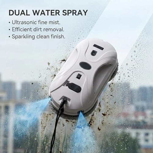 Automatic Window Cleaning Robot, Window Cleaner Robot Auto Dual Spray, 2026 Model Robot Limpia Vidrios AI Path Planning, 3000Pa Suction, Remote Control, Edge Detection for Streak-Free Glass - BSD16 view 5