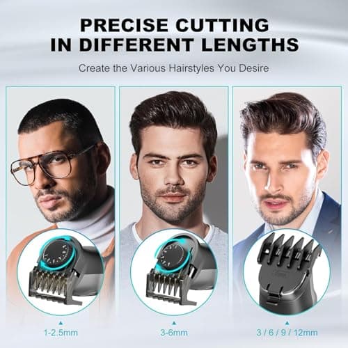 Kensen Manscape Dual Speed Body Hair Trimmer Men, 4-in-1 Beard Trimmer for Men, 210 Mins Usage Time Rechargeable Body Shaver for Hair/Beard/Ball/Groin, Waterproof Male Grooming Kit for Pubic Hair view 6