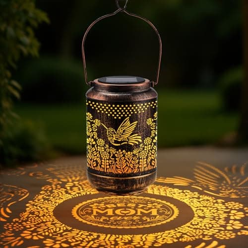 Mothers Day Gifts for Mom Solar Lanterns Outdoor Waterproof, Mom's Birthday Gifts Solar Lights Garden Decor, Birthday Gifts for Mom Hanging Light Yard Decoration Outdoor, Backyard, Patio, Porch view 1