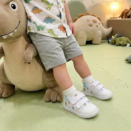 STQ KIDS Baby First Walking Shoes Baby Girls Wide Barefoot Sneakers Lightweight Soft Toddler Shoe Non-Slip Ankle Support view 2