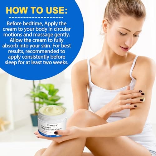 2Pack Magnesium Cream, Body Lotion, High-Concentration Zechstein Magnesium for Muscle & Joint Support, Easy Absortion, 3.17G view 5