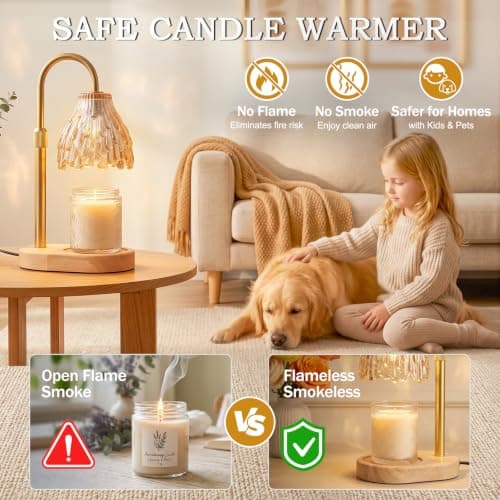 Dimmable Candle Warmer Lamp with Timer,Candle Lamp for Jar Candles view 4