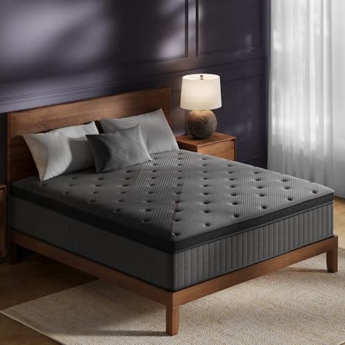 ZLNDR Aura 12 Inch Queen Hybrid Mattress for Master Bedroom and Shared Use, Medium Firm Memory Foam Pocket Spring Mattress, Breathable Cover, CertiPUR-US