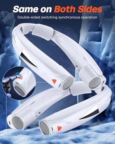 Laimiod Portable Neck Fan - with LED Book Light, 6-20 Hrs Long Battery, 6-Speed Adjustable, USB-C Rechargeable, Ultra Quiet, Hands-Free Personal Cooling for Men Women Outdoor Indoor view 7