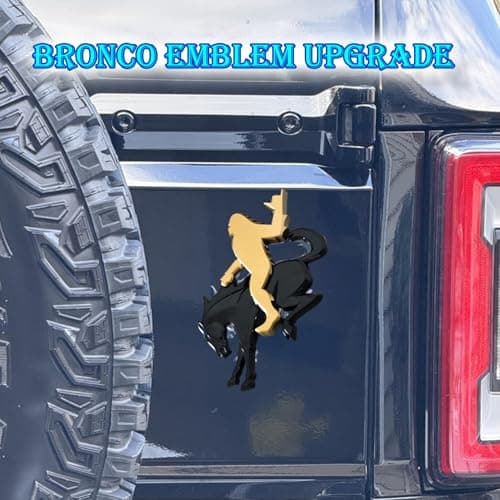 Add-A-Sasquatch Emblem for Bronco – 3" x 4" Overlay Decal – Easy Install, Industrial Strength 3M Tape – Fun Off-Road Customization & Personality Upgrade (Bronze Metallic,Loose) view 3