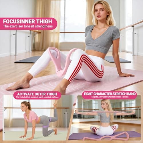 Brobantle Home Pilates Essential Kit for Women, Pilates Equipment Set with Pelvic Floor Trainer, Resistance Bands for Beginners Home Workouts view 4