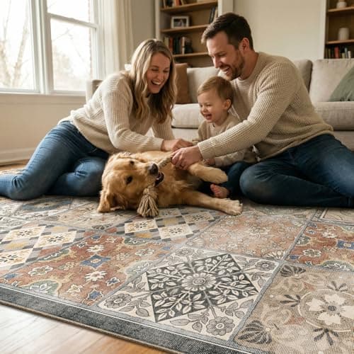 NoiFamo Machine Washable Entryway Small Area Rugs: Soft Non-Slip LowPile Door Mat Indoor Entrance 2x3 ThrowRug for High-Traffic Areas Kitchen, Hallway, Farmhouse Decor view 3