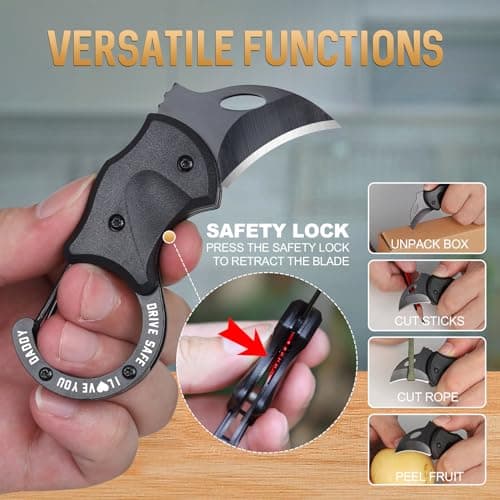 OOPERAY Gifts for Dad Fathers Day, Fathers Day Dad Gifts, EDC Box Cutter for Camping Hiking Fishing, Birthday Gift Ideas for Daddy, EDC Tool Gift from Daughter Son view 5