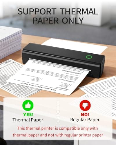 Portable Printers Wireless for Travel, N80 Bluetooth Thermal Printer view 2