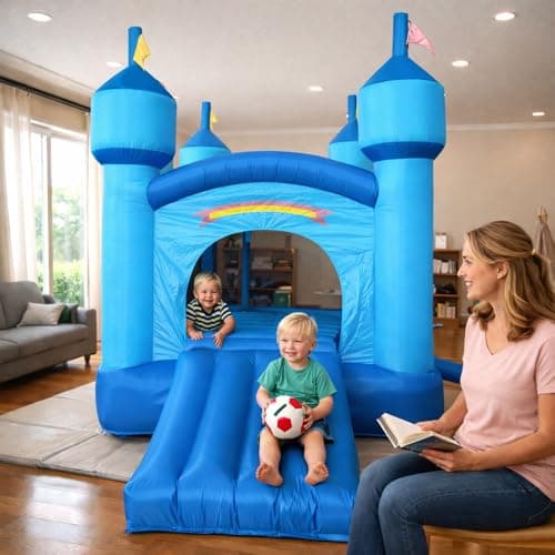 Bounce House Inflatable Bouncy Castle Jump and Slide Toy for Kids Outdoor view 3