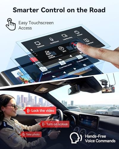 REDTIGER F7NA 4K Dual Dash Cam, STARVIS 2 IMX678, 8MP, 5GHz WiFi (20MB/s Fast Download), 4K Front 1080P Rear, GPS, Voice Control, WDR, HDR Night Vision, 24H Parking Mode, Support 512GB Max(No SD Card) view 5