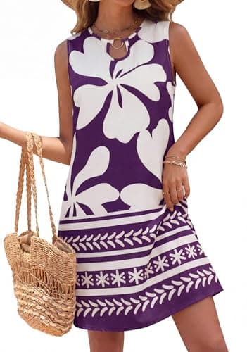 BTFBM Casual Summer Dresses for Women 2026 Spring Sleeveless Boho Floral Tank Mini Sun Dress Beach Vacation Sundresses view 2