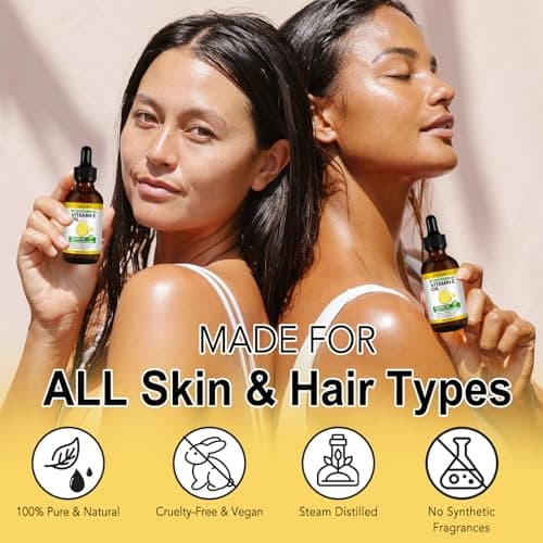 Tiuedu Natural Vitamin E Oil for Skin, Ultra Concentrated Vitamin E Oil for Face, Hair and Scars, Moisturizing Dry Skin Oils, Promotes Skin Elasticity, 2Fl Oz view 7
